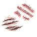 Hislaves 5Pcs Halloween Special Costume Makeup Zombie Scars Tattoos with Scab Blood_viptrois.com