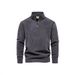 2025 New Men's Casual Pullover Jacquard Sweater, Shake Grain Stand-up Neck Cardigan Sweater_viptrois.com