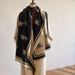 Apparel Accessories Autumn and winter new big-name wind trend bee print scarf fashion outside shawl cashmere warm scarf thickened_viptrois.com