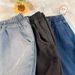 Men's Summer Denim Shorts New Style Thin Elastic Waist Loose Fit Wide Leg Casual Five Point Pants Versatile_viptrois.com