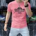 One Piece From The Source Factory Is Sent On Behalf Of Men's 2024 Summer Letter Printing Short Sleeves, Trendy And Breathable Mercerized Cotton_viptrois.com