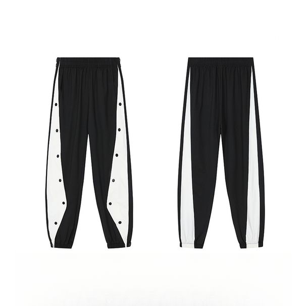 Summer American-style Button-up Men And Women, Fully Unbuttonable, Quick-release Jogger Basketball Pants_viptrois.com
