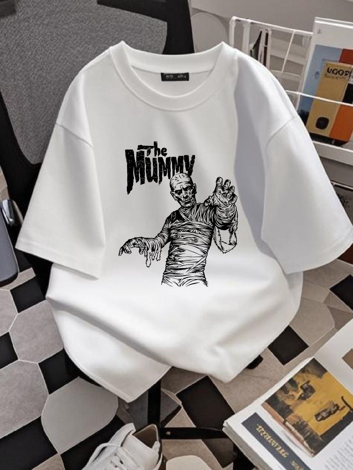 Universal Monsters The Mummy Men's T Shirt Casual Top For Everyday Wear Homme Stretched Summer Streetwear Slightly Unisex Soft Fashion Versatile_viptrois.com