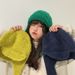 Korean Handmade Crochet For Women's Ear Scarf, One Piece Knitted Headband Hat, Winter Warm Flying Hat_viptrois.com