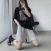 Men's And Women's Summer Casual Shorts Thin Loose Straight Leg Solid Color Versatile Basic Five Point Pants_viptrois.com