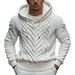 Pure Cross-Border Clothing European And American Men's Long-Sleeve Hooded Knit Autumn Winter Outdoor Pullover Sweater_viptrois.com