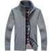 2025 Autumn And Winter Sweater Cardigan Men's Thickened Warm Young Middle-aged Loose Large Size Stand-up Neck Zipper Knitted Sweater_viptrois.com