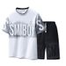 Men's Clothing New Summer Suit Men's Trendy Loose Short Sleeved Cotton T Shirt Shorts Shorts Sports Casual Suit Men_viptrois.com
