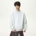 Pulse 380g Heavyweight Crew Neck Sweatshirt For Men, Autumn New Color-Block Rainbow Letter Embroidery Oversized Texture_viptrois.com