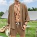 Men's Clothing Casual Shirt And Shorts Two Piece Suit New Loose Three Quarter Sleeve Shirt Men's Slim Casual Shorts Men_viptrois.com