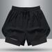 Men's Clothing Running Pants Lined Two Piece Training Anti Exposure Three Point Basketball Casual Shorts_viptrois.com