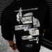 Herren Einzigartige Charakter Tier Druck Auf Der Rückseite Herren High Street Kleidung T-Shirt Lässig Lose Übergroße Sweatshirt Top_viptrois.com