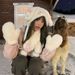 Winter Thick Cute Rabbit Ears Plush Children's Cold proof and Warm Ear Protection Hat, Scarf, Glove 3-Piece Set_viptrois.com