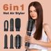 6 In 1 Hair Dryer Hot Comb Set Professional Curling Iron Styling Tool Curler And Straighten Heating Brush_viptrois.com