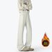 Men's American Style Heavyweight Curved Blade Sweatpants Fleece Lined Loose Wide Leg Sporty Casual Pants for Autumn Winter_viptrois.com