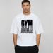 American Street Boxy Fit Fitness T-shirt Loose Super Large Size Shoulder Sleeves 240g Pure Cotton Bottoming Shirt Breathable Tide_viptrois.com