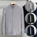 Autumn Winter New European American Knitted Cardigan Sweater Men's Slim Fit Business Trendy Foreign Trade Wholesale_viptrois.com