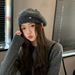 Autumn Winter For Women New Korean Style Warm Knitted Wool Hat Large Head Circumference Face Slimming Fashionable_viptrois.com