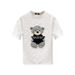 Embroidered Teddy Bear Short Sleeved T-shirt For Young Men, Handsome Round Neck T-shirt, 2025 Summer American Style New_viptrois.com
