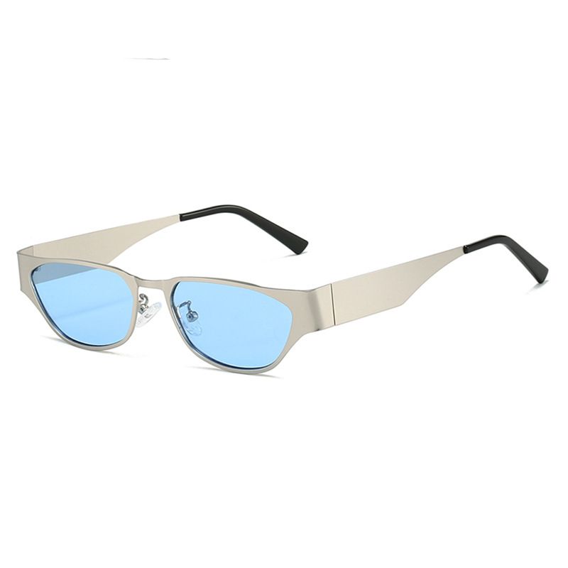 American Style Metal Cat Eye Personalized Concave Shaped For Hot Girls On The Street Fashionable UV Resistant Sunglasses_viptrois.com
