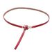 Women's genuine leather thin belt women's versatile non-hole knotted cowhide belt sweater skirt belt_viptrois.com