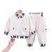 Boys' Corduroy Zip-Up Long Sleeve Two-Piece Outfit – Casual Spring & Autumn Set (80-120cm, Black/Beige/Brown)_viptrois.com