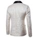 Men's Color Matching Suit European Size Casual Suit Jacket Large Body Jacquard Performance Suit Jacket For Men_viptrois.com