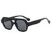 Men's Sunglasses Square Aviator Double Beam Sunglasses Men's Anti Ultraviolet Sunglasses Women's Fashion Retro Large Frame Striped Glasses_viptrois.com