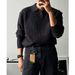 Monochrome Man- Spring And Autumn New Polo Shirt Turn-Down Collar Long Sleeve Knitted Sweater Men's British Business Style Slim Fit_viptrois.com