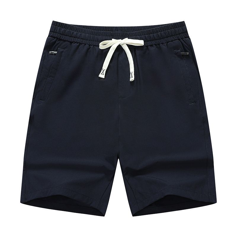 Men's Summer Nylon Ice Silk Loose Fit Shorts Cool Breathable Casual Sports mid Waist with Zipper Pockets_viptrois.com