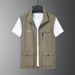 Men’s Tactical Vest Jacket – Lightweight Multi-Pocket Outdoor Vest For Fishing, Hiking & Photography (Black/Army Green_viptrois.com