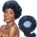 Double color Ding streamer round hat bow Beauty care hair wide brimmed hat headscarf night cap_viptrois.com