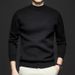 New Autumn And Winter Solid Color Anti-Pilling Fine Wool Knitted Long Sleeve Half Turtleneck Sweater Men's Clothing_viptrois.com