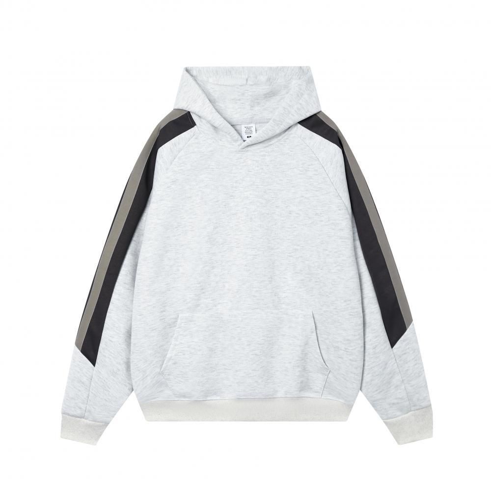 Men's Clothing Men's & Women's Heavyweight 330g Color Block Hoodie - Vintage College Style Pullover Sweatshirt With Kangaroo Pocket_viptrois.com