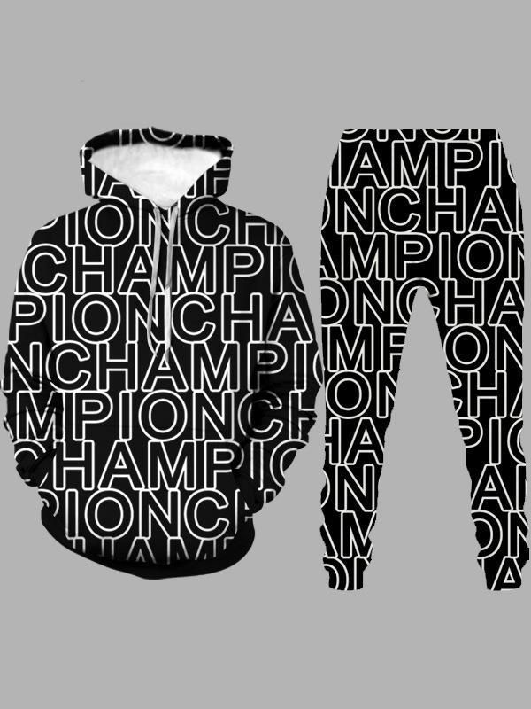 100% white printed adult hooded hoodie set for men and women_viptrois.com