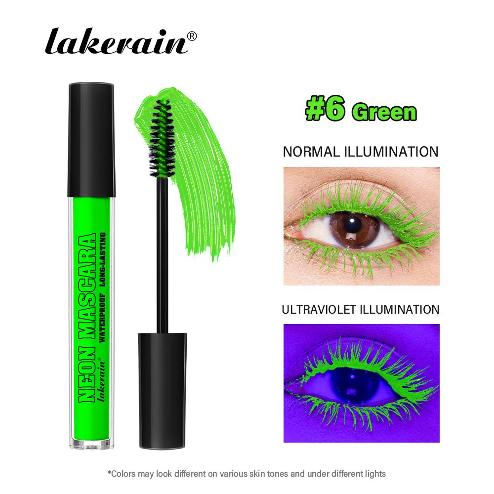 Mascara Lakerain Fluorescent Color Mascara Halloween Cosplay Mascara_viptrois.com