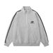 Men's Trendy Half-Zip Stand Collar Sweatshirt Spring Autumn Loose Raglan Long Sleeve Striped Patchwork Sports High Neck_viptrois.com