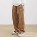 Men's Corduroy Casual Pants Straight Fit Relaxed Trousers With Belt For All Seasons Casual Pants_viptrois.com