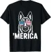 Belgian Malinois Merica American Flag Sunglasses 4th Of July Dog T-Shirt Men's Gift_viptrois.com