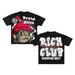 Men's Clothing Rich Club Graphic T Shirt Goth Oversized T Shirt Women and Men Y2K Short Sleeve_viptrois.com
