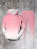 Loom Cross-Border Autumn Winter European American Foreign Trade New Style Set 3D Printed Hooded Pullover Men's Trendy_viptrois.com