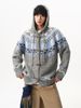 American Fair Isle Hooded Sweater For Men And Women Winter Retro Horn Button Knitted Cardigan Trendy Brand Ethnic Style_viptrois.com
