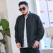Men's Clothing Stand Collar Shirt Men's Long Sleeve Shirt Loose Large Size Men's Clothing Fat Men Plus Size Casual Tops_viptrois.com