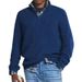 European And American Men's Business Casual Loose Zipper Stand-up Neck Sweater_viptrois.com