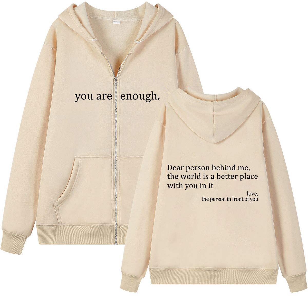 Womens Cute Hoodies Teen Girls Fall Jackets Oversized Sweatshirts Casual Drawstring Clothes Zipper_viptrois.com