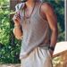 Men's Clothing Early Autumn Casual Solid Color Sleeveless Large Size Vest Top_viptrois.com