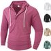 Men’s Performance Hooded Sweatshirt – Breathable Long-Sleeve Workout Top With Button Closure (Black/White/Khaki/Green/Rose) – Slim Fit S-XXXL_viptrois.com