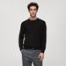 Men’s Slim-Fit Round Neck Knit Sweater – Lightweight & Stretchable, Breathable Layering Essential (M-XXXL, Black/Navy/Beige/Olive)_viptrois.com