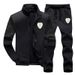 Men's Casual Sportswear Set 2-Piece Pullover Hoodie & Jogger Pants Lightweight Comfortable Running Outfit For Youth_viptrois.com