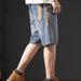American Style Denim Shorts For Men In Summer, Ripped Brand Shorts, Casual Mid Length Trendy Cool Cropped Pants, And_viptrois.com